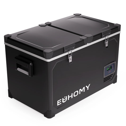 EUHOMY 12 Volt Refrigerator Car Refrigerator 12/24V DC 110-240V AC for Camping, Travel, Truck, Home - Euhomy